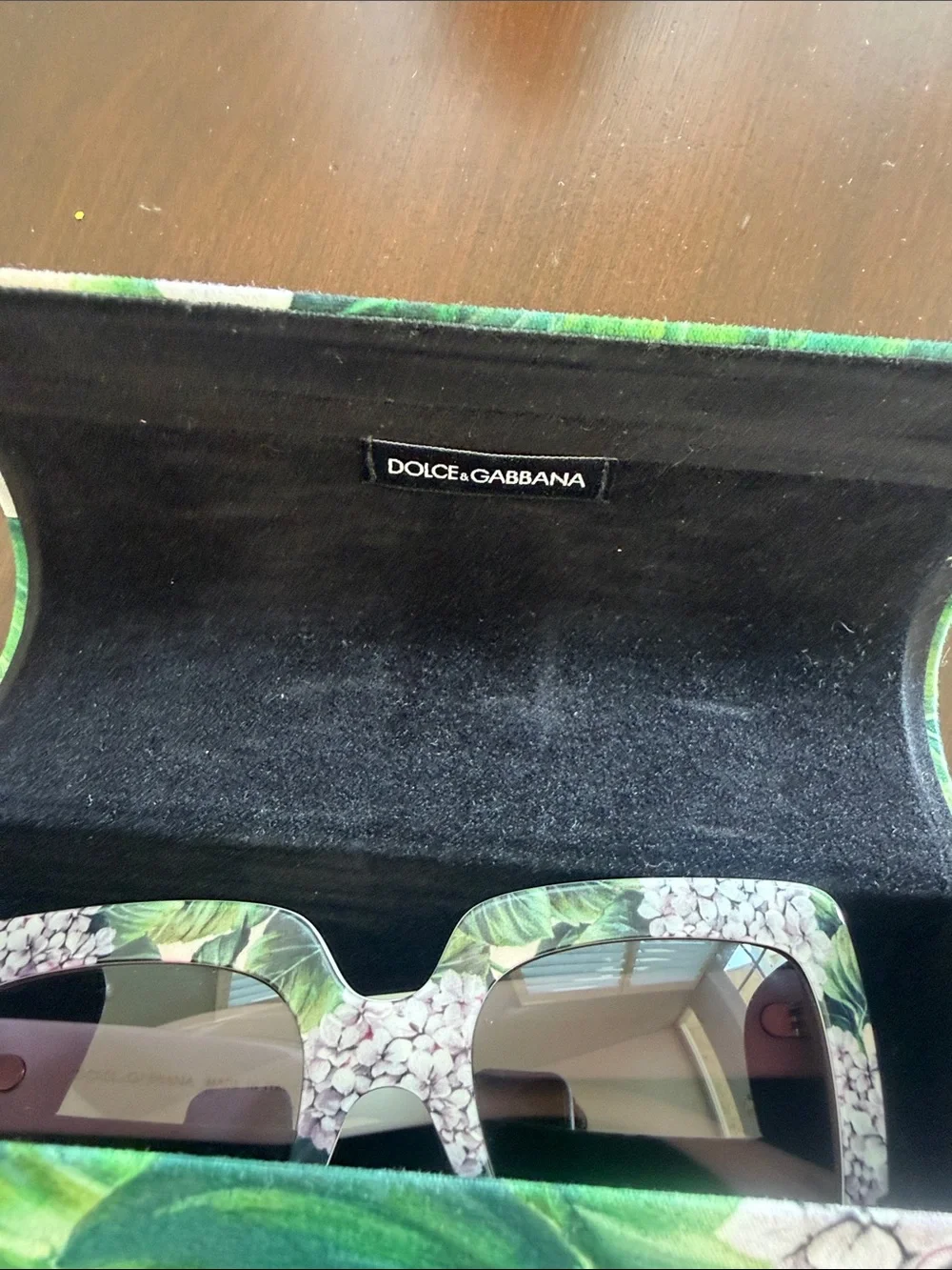 Vintage Dolce & Gabbana Hydrangea Statement Sunglasses - White, Lavender & Green